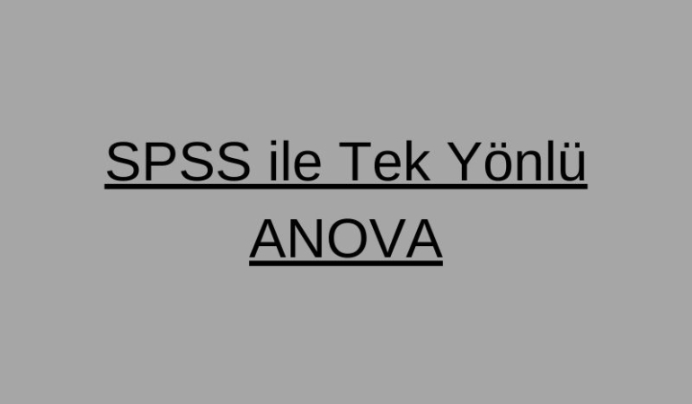 SPSS Analizlerinde Temel Yöntemler: Regresyon, ANOVA ve T Testi